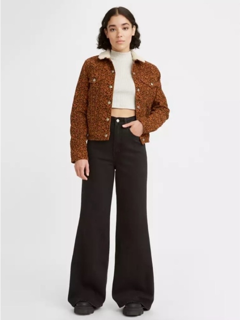 Levi's Black High-Rise Wide-Leg Jeans Size 26x32 NWT